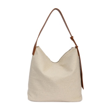 Geantă de umăr mare canvas natural – stil minimalist reglabil RGPH5542 B - Img 2