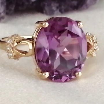 Inel Afrodita-argint placat si aur - RGR014176 alexandrit - Img 1