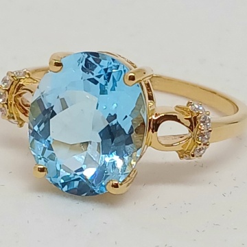 Inel Afrodita-argint placat si aur RGR014176 TOPAZ - Img 4