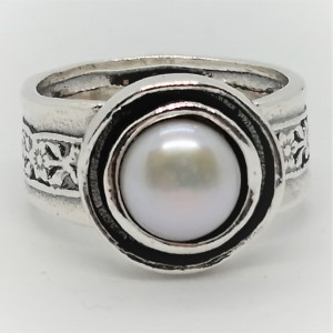 Inel argint perla - R451
