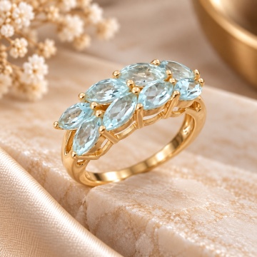 Inel Legend -argint placat cu aur -RGR018696 topaz