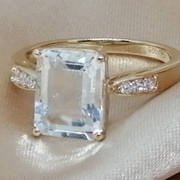Inel OLGA -argint placat cu aur -cristal-RGR018625 - Img 7