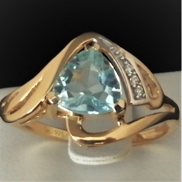 Inel Tessa -argint placat cu aur -RGR032984 TOPAZ - Img 3
