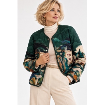RG230083V–Jachetă Matlasată Artistic Landscape L–XL (EU 42–46)