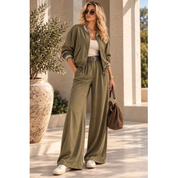 RG2576 (L-XL) Set Kaki din Vâscoză 100% – Made in Italy