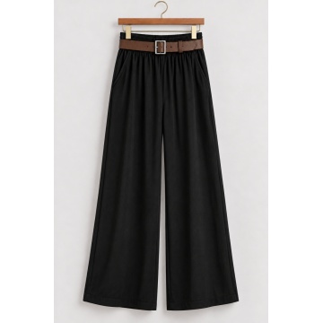 RG2576NP (L-XL) Pantaloni Noir din Vâscoză 100% – Made in Italy - Img 2
