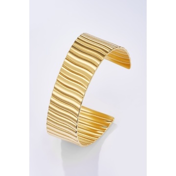Brățară Cuff Golden Ripple – Elegant Waves RG324AQ309 - Img 2
