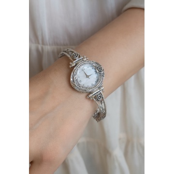 Ceas din Argint 925 cu Trandafir W9423 - Img 10