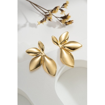 Cercei „Golden Petals” – Flower Statement RGBA32003-304 - Img 2