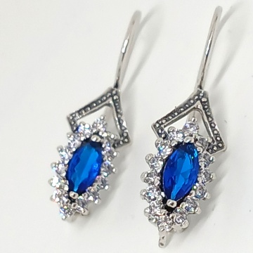 Cercei argint blue quartz -E3343 - Img 4