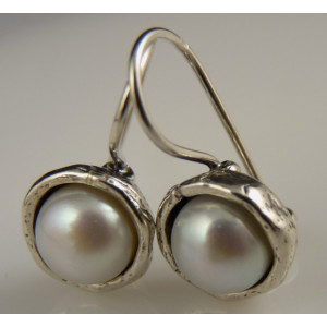 Cercei argint cu perla E703