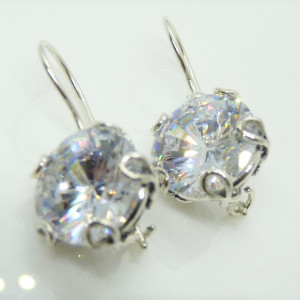 Cercei din argint cu zircon -E10979 - Img 2