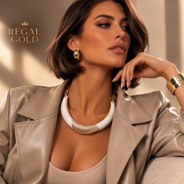 Colier Statement Ivory Gold -Accent Organic- RGCL-2700213