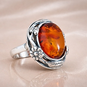 Inel argint chihlimbar R1637