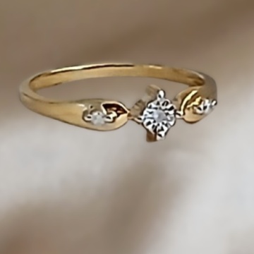 Inel argint placat cu aur -RGR015111 Diamant - Img 3