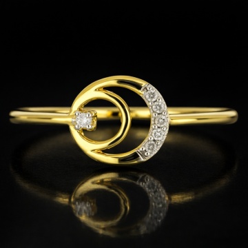 Inel argint placat cu aur -RGR062475 Diamant