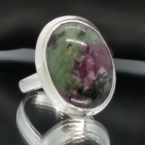 Inel argint ruby zoisit - R36-RZ-A