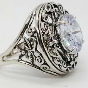 Inel argint zircon R9094