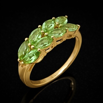 Inel Legend -argint placat cu aur -RGR018696 peridot