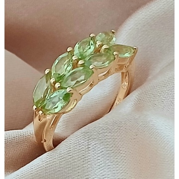 Inel Legend -argint placat cu aur -RGR018696 peridot - Img 2