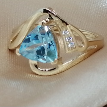 Inel Tessa -argint placat cu aur -RGR032984 TOPAZ - Img 4