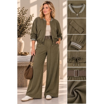 RG2576 (L-XL) Set Kaki din Vâscoză 100% – Made in Italy - Img 3