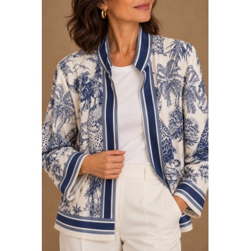 RG26586-18 Jachetă Velvet Art – Imprimeu Artistic, Efect Catifea | Made in Italy 40–46 (M–2XL)