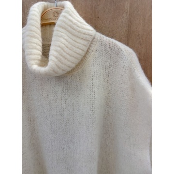 RG8195I–Pulover-Vestă Dolcevita Nuvola din Baby Alpaca & Lână – Made in Italy - Img 3
