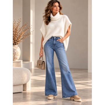 RGK8003 Blugi Damă Golden K Flare – Talie Înaltă, Croi Evazat -Stretch Fit