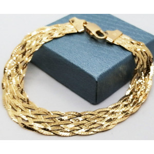 Bratara Celeste, argint placata cu aur impletita in 8 lanturi -CTBTBP6LI8F35- B - Img 4