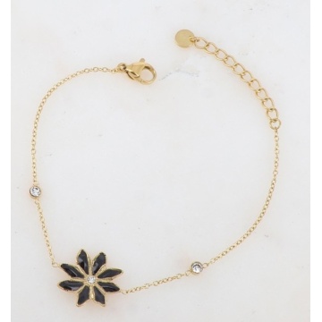 Brățară cu floare emailată și strasuri- RGIKS2135B0540 - Img 2