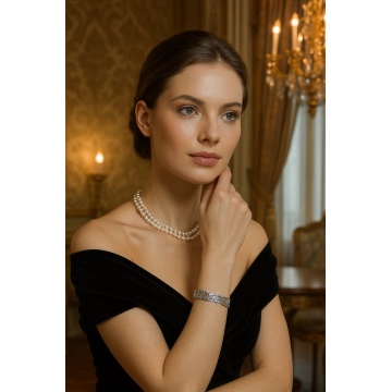 Brățară din argint cu linii infinit, model filigranat elegant B2582 - Img 4