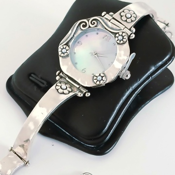 Ceas argint perle-W1536 - Img 1