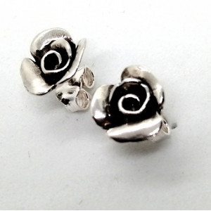 Cercei argint cu surub- Trandafir E6303