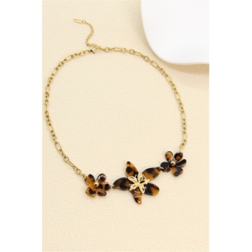 Colier „Amber Garden'' cu floare din rășină RG217COL01F550 - Img 2