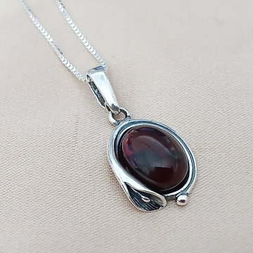 Colier argint chihlimbar NE611