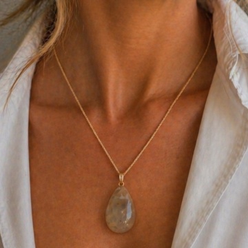 Colier Elegance Resin Drop Gold –RGAI32010-380 - Img 2