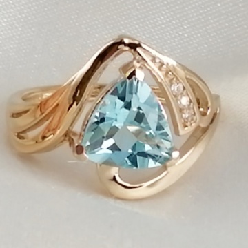 Inel Tessa -argint placat cu aur -RGR032984 TOPAZ - Img 5