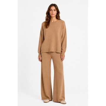 RG2442C Camel Set M–2XL tricotat premium – Pulover oversized & pantaloni largi - Img 3