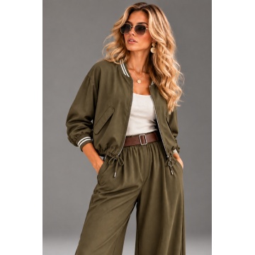 RG2576 (L-XL) Set Kaki din Vâscoză 100% – Made in Italy