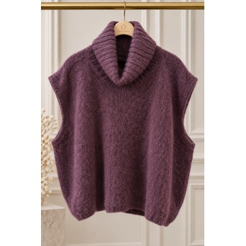RG8195P–Pulover-Vestă Dolcevita Nuvola din Baby Alpaca & Lână – Made in Italy  - Img 2