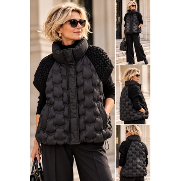 RG822N–Vestă Matlasată Urban Knit – Negru - Img 3