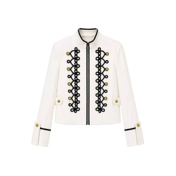 RG8812A Sacou Officer Chic cu Galoane Decorative și Nasturi Aurii - Img 2