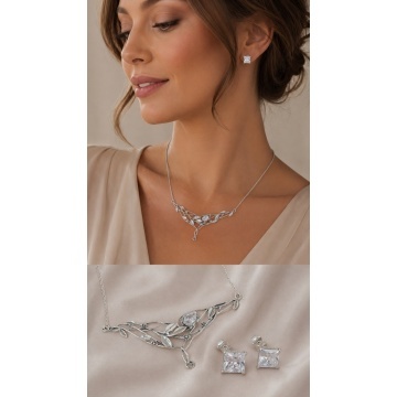 Set argint zircon N10844-E4376 - Img 2