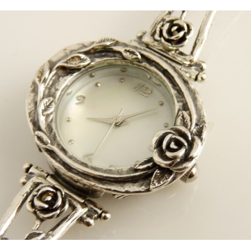 Ceas din Argint 925 cu Trandafir W9423 - Img 4
