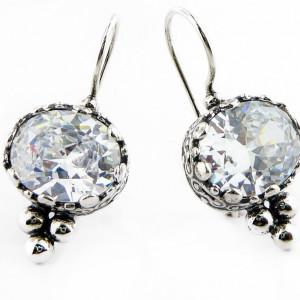 Cercei argint zircon E3516 - Img 4