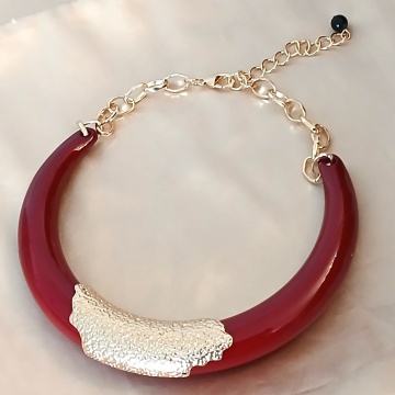 Colier Statement Ruby & Gold – Accent Organic- RGCL-2700213 R - Img 2