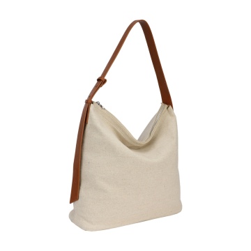 Geantă de umăr mare canvas natural – stil minimalist reglabil RGPH5542 B - Img 3