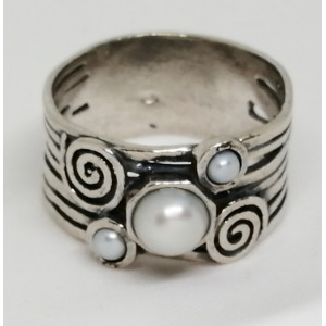 Inel argint cu perla -R4106