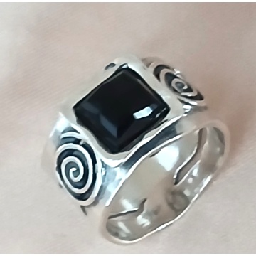 Inel argint onix R3828